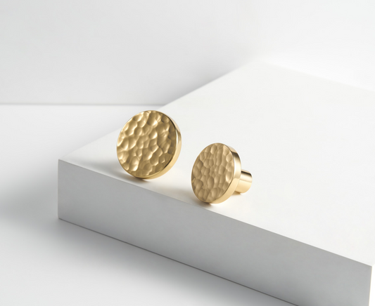 LAURE | Hammered Gold | Solid Brass Knob
