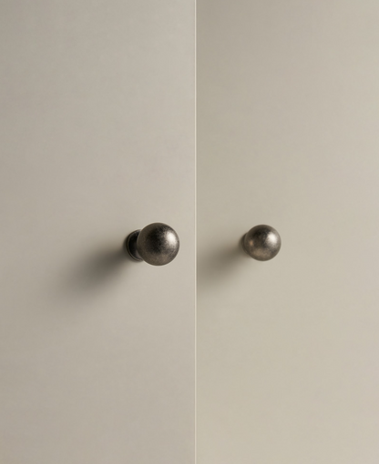 OLIVIA | Antique Silver | Solid Brass Knob