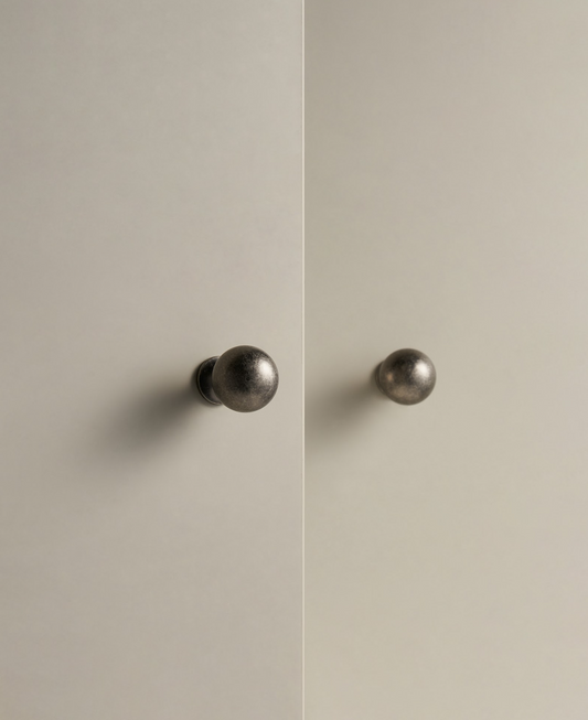 OLIVIA | Antique Silver | Solid Brass Knob